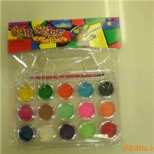 半干颜料15色28MM透明大手提盒形（OPP袋+卡头、吊卡）