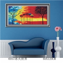 【厂家直供】diy手绘数字油画代理加盟贴牌装饰画60x120冰火世界