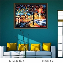 【厂家直供】diy手绘数字油画代理加盟贴牌装饰画60x80夜幕下