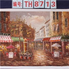 油画TH871360X90店面街景现货批发可订做高中低档和各式尺寸