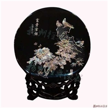 【漆器礼品】平磨螺钿台屏《富贵吉祥》