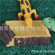 爬虫箱陆龟蜥蜴低边爬虫水盆食盆菜盆躲避晒台