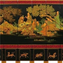 人物屏风古典屏风仿古屏风漆画屏风