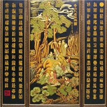 漆画屏风大厅屏风宾馆屏风