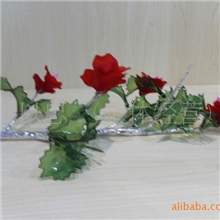 供应水晶花DIY水晶花树脂水晶花红色水晶花仿真水晶花