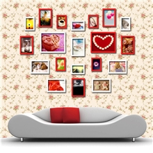 【婚房装饰】小平面X20照片墙卧室相框（不带图片）心形相框墙