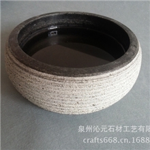 供应石材工艺石材茶钵批发茶盘配套欢迎加工定制