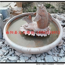 石雕鲤鱼喷泉石头喷泉雕塑大理石雕刻石材雕刻定做定制