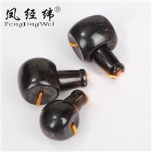 厂家直销精品黑牦角藏式佛头三通佛塔12-25mm/DIY菩提佛珠佩件