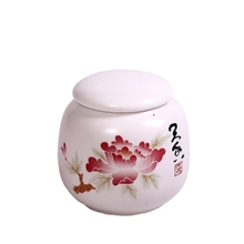 供应牡丹小号茶叶罐家居礼品陶瓷罐礼品罐茶叶罐批发定制