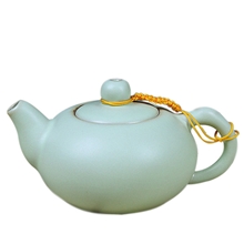 汝窑粉青将军壶批发生产定制开片汝窑茶壶茶具单品混批定制