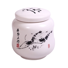 新款礼品供应对虾A茶叶罐陶瓷工艺礼品罐定制陶瓷罐专业生产