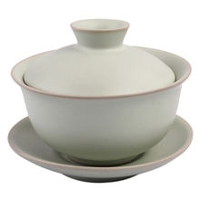 汝窑天青盖碗批发陶瓷茶具定制汝窑盖碗天青盖碗批发定制