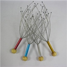 八爪鱼按摩器头爪钢丝生发器手动头部/头皮按摩钢丝头摩