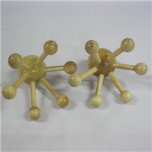 实木制头部按摩器生发穴位按摩器笑六脚全身按摩器六爪头摩