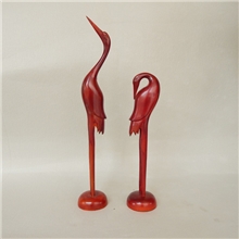 红木木雕工艺品楠木手工雕刻仙鹤摆件祝寿礼品