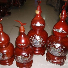 供应木雕葫芦-花梨嵌贝雕刻葫芦葫芦木葫芦木雕木雕葫芦