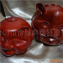 储钱罐-木雕猪头储钱罐