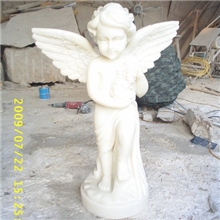 汉白玉小孩天使雕塑定做欧式雕塑园林雕刻摆件石雕