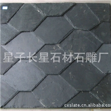 现货销售优质黑瓦板天然石材瓦板20*30*0.5-0.8cm