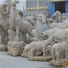 动物石雕、石狮、狮子、麒麟、动物雕塑