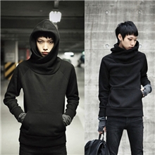 日系日单秋装连帽套头卫衣男士休闲男卫衣潮流韩版修身个性卫衣