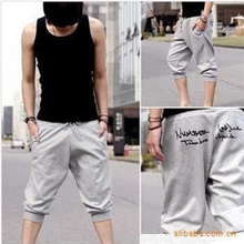 热卖特价款百搭男士七分裤运动裤印花男裤男七分裤男士7分裤