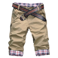 夏季爆款男式短裤男士七分裤韩版各族翻边男式七分裤短裤男