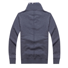 2013韩版秋男装新款假两件衬衫领立领毛衣针织衫