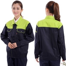 秋冬新款长袖拼色工作服棉质劳保服车间工人厂服工程装制服套装
