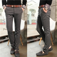 一件代发2013新款男士版型超好腰间撞色百搭修身长裤休闲裤