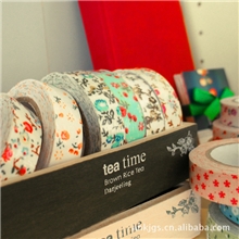 韩国布艺胶带复古田园碎花装饰固定胶带多色