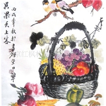 国画/名人字画/当代中国杰出书画家张日华书画作品集015天上来客