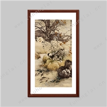 LQ8003【双猫窥鱼图-程璋】中国历代传世书画-家居艺术化装饰品