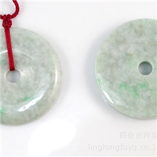 玉器批发特价天然翡翠豆种平安扣吊坠缅甸A货玉扣怀古礼品工艺品