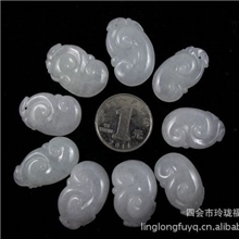 玉器批发天然翡翠玉器缅甸玉如意吊坠糯种如意翡翠花件一手批发
