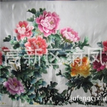 苏州特色单面绣苏绣苏州礼品居室挂画花开富贵刺绣画