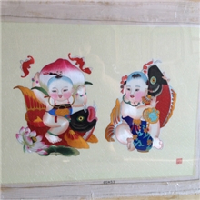 精品苏绣手工绣金童玉女结婚送礼高档礼品