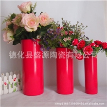 3色防水陶瓷花瓶三色装大中小