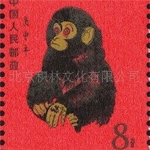 中国第一轮生肖邮票1980年T46庚申年猴票80金猴