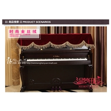 温梦田园高档金丝绒加厚钢琴半披加大流苏钢琴