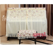 温梦田园高档蕾丝布艺钢琴罩防尘罩钢琴套二件套送神秘小礼品