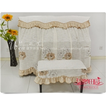 温梦田园高档布艺钢琴罩全罩正品钢琴装饰用品