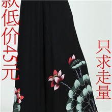 唐装裤子批发2369-1新款手绘裤演出表演服装工作服特价服装喇叭裤