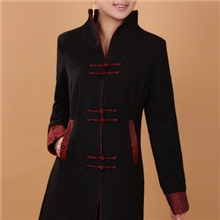 批发新款唐装j加长风衣【2987-2】旗袍工作服中式服装款演出服装