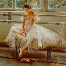 供应【克里姆特舞蹈题材油画】舞蹈室配画