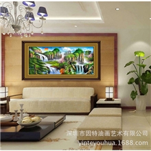 特价热卖国画山水正品高档酒店会所办公室风景画纯手绘油画无框画