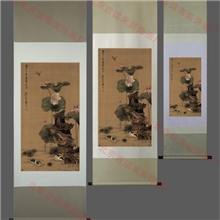 厂家直销批发高仿真复制画室内装饰明代【荷花鸳鸯图】