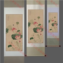 吉运来厂家直销《荷花图》办公室客厅酒店装饰高仿复制批发