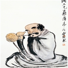 齐白石酒佬仿古画仿真国画国画复制品国画复制定制